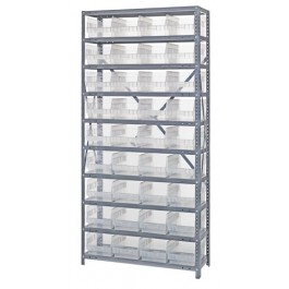 Clear Plastic Storage Bin Steel Shelving Systems