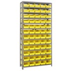 Yellow Plastic Storage Bin Unit