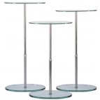 Adjustable Oval Glass Pedestal Cluster