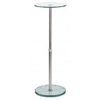 Adjustable Round Glass Pedestal