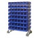 Blue Plastic Storage Bin Steel Rail Systems