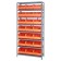 Orange Storage Bin Steel Shelving Systems