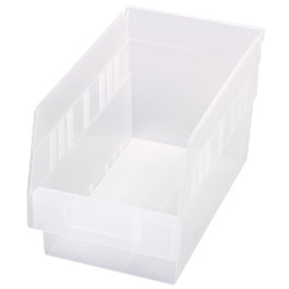 Clear Plastic Shelf Bins QSB201CL