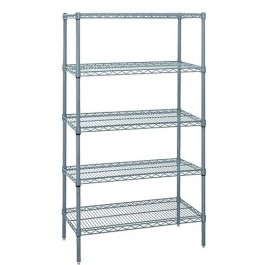 Gray Epoxy 5-Shelf Wire Unit