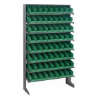 Single Sided Pick Rack with Bins - Green