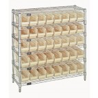 Plastic Storage Bin Wire Shelving Units Ivory