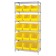 Wire Shelving with Plastic Storage Bins - Yellow