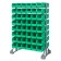 Green Plastic Storage Bin Steel Rail Systems