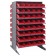 Plastic Storage Bin Sloped Shelving Pick Rack Red