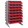 Plastic Storage Bin Sloped Shelving Pick Rack Red