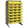 Plastic Storage Bin Sloped Shelving Pick Rack Yellow