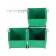 Green Plastic Storage Bin with Rails