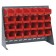 Red Plastic Storage Bin Bench Rack Systems