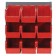 Plastic Storage Bin Louvered Panel System Red