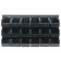 Black Plastic Bins on Louvered Panel