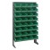 Single Sided Pick Rack with Bins - Green