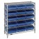 Plastic Storage Bin Wire Shelving Units Blue