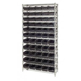 Conductive ESD Wire Shelving Plastic Storage Bin Unit