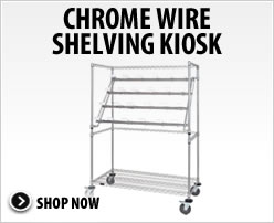 Chrome Wire Shelving Kiosk